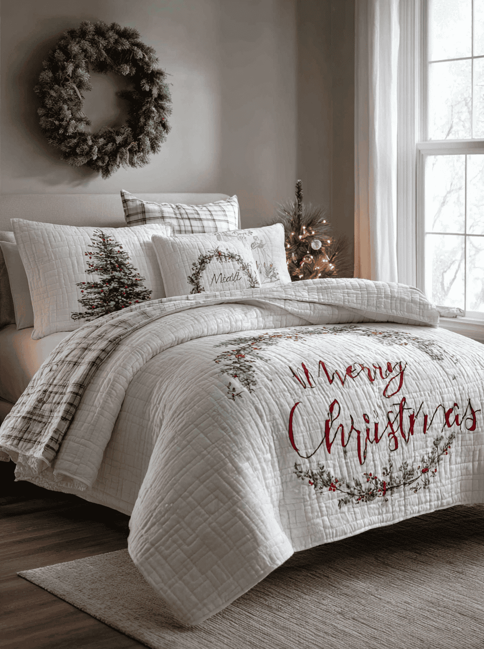 30+ Christmas Quilts Bedspreads Ideas
