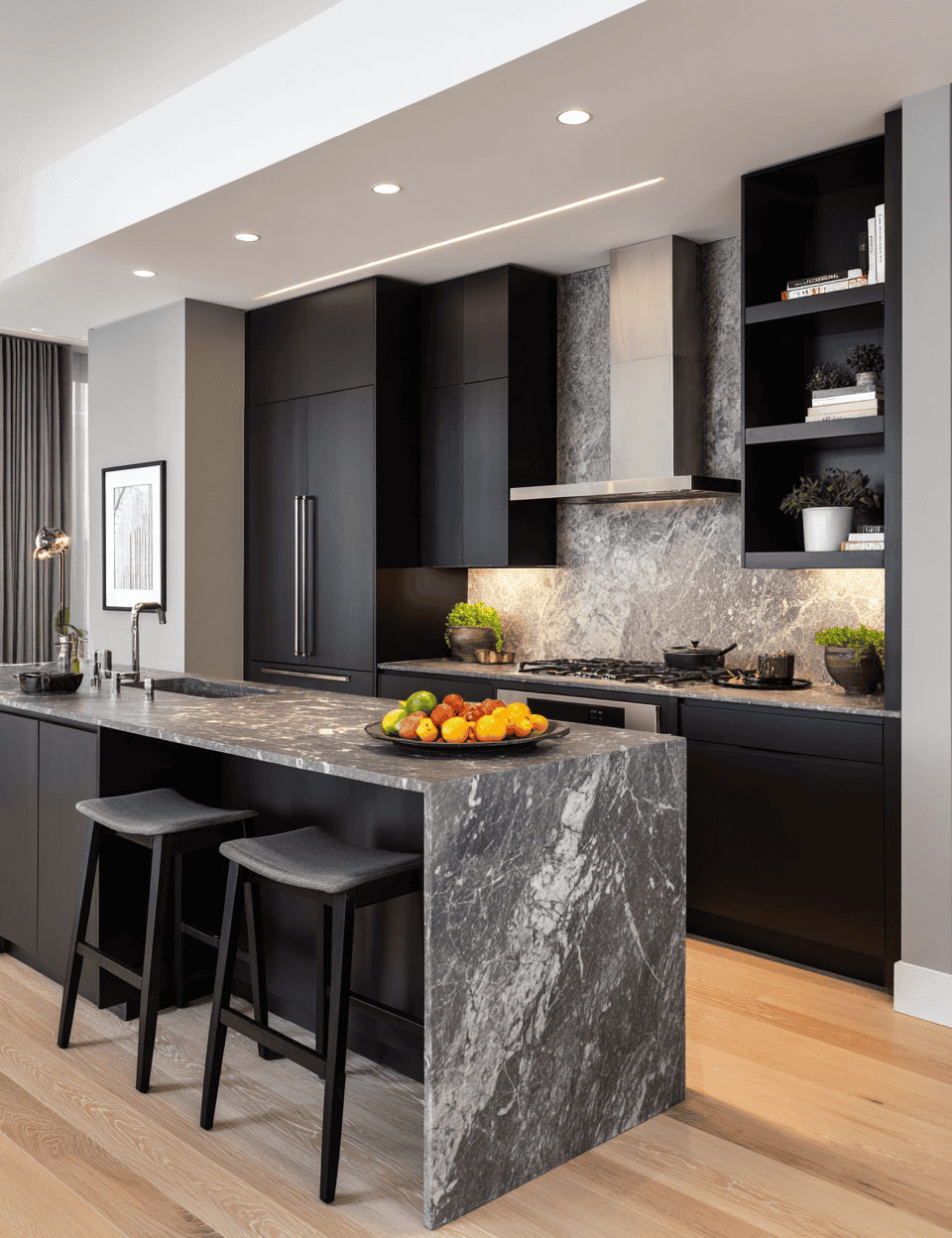 Dark Kitchen Cabinets with Dark Floors: A Bold and Timeless Design Choice