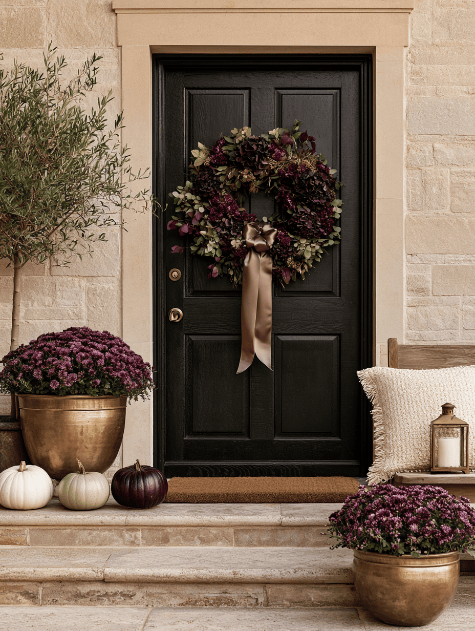 Create an Elegant Purple and Burgundy Entryway