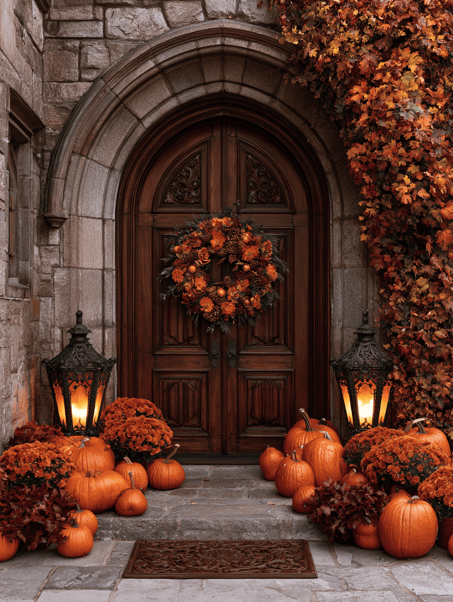 11. Outline the Door With Fairy Lights
