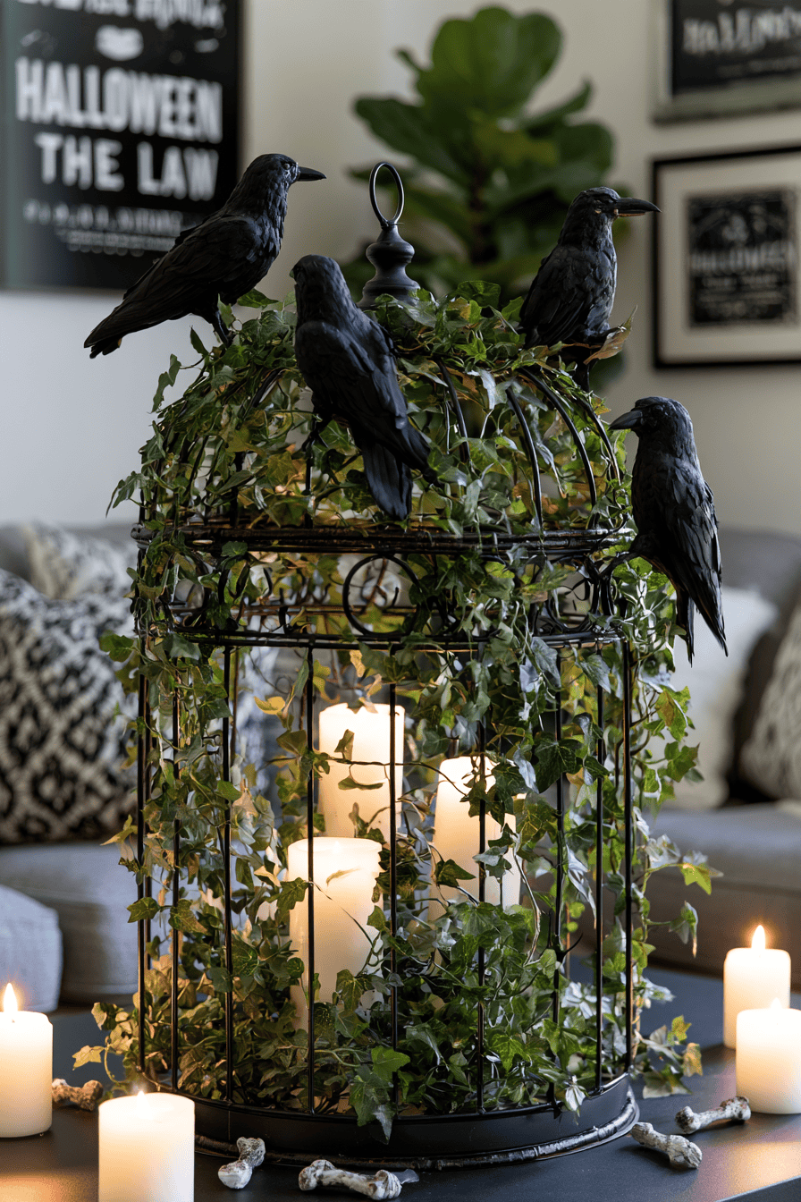 11. Creepy Raven Birdcage